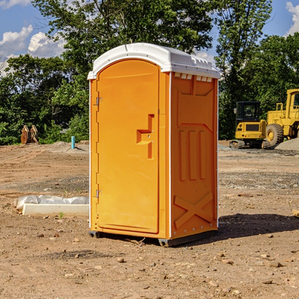 how often are the porta potties cleaned and serviced during a rental period in Whispering Pines